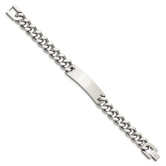 Chisel Stainless Steel Polished Curb Chain 7.75 inch ID Bracelet