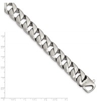 Chisel Stainless Steel Brushed Curb Bracelet, 8.5" view 4