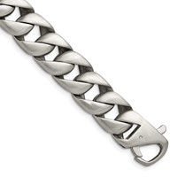 Chisel Stainless Steel Brushed Curb Bracelet, 8.5" view 1