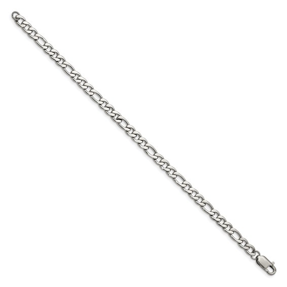 Stainless Steel Figaro Chain Bracelet