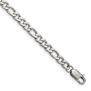 Stainless Steel Figaro Chain Bracelet