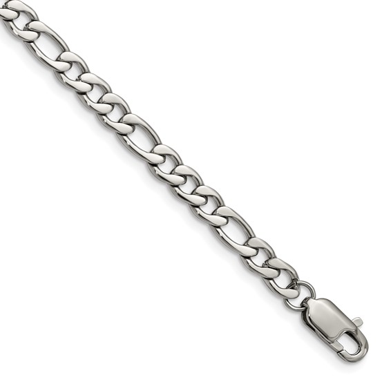 Stainless Steel Figaro Chain Bracelet