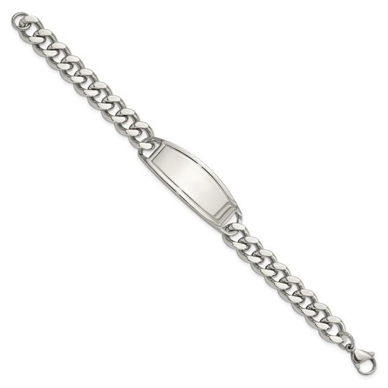 Chisel Stainless Steel Polished Curb Chain 8.5 inch ID Bracelet