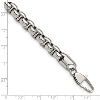 Chisel Stainless Steel Polished Rounded Box Bracelet, 9" view 5