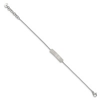 Stainless Steel Polished Bracelet with 1 Inch Ext. ID, 7" view 4