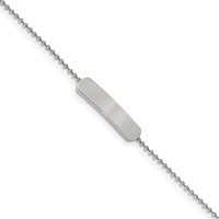 Stainless Steel Polished Bracelet with 1 Inch Ext. ID, 7" view 1