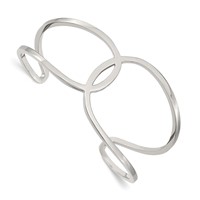 Stainless Steel Polished Cuff Bangle view 1