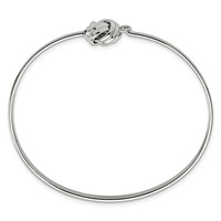 Chisel Stainless Steel Polished Love Knot Bangle view 3