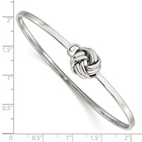 Chisel Stainless Steel Polished Love Knot Bangle view 4