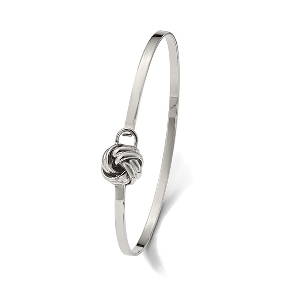 Chisel Stainless Steel Polished Love Knot Bangle