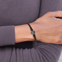 Chisel Stainless Steel 11-12mm Black Freshwater Cultured Pearl Black Silicone Bracelet with Hidden Clasp view 3