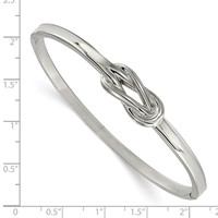Stainless Steel Polished Knot Hinged Bangle view 2