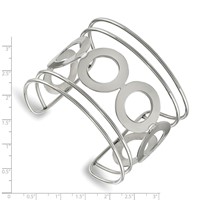 Stainless Steel Polished Circle Design 50mm Cuff Bangle view 2