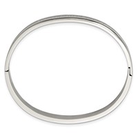 Stainless Steel Polished Be the Game Changer 6mm Hinged Bangle view 2