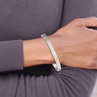 Stainless Steel Polished If Not Now When 6mm Hinged Bangle view 4
