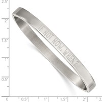 Stainless Steel Polished If Not Now When 6mm Hinged Bangle view 3