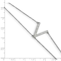 Stainless Steel Polished Bracelet with Preciosa Crystal MultiStrand with Ext., 2" view 3