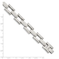 Chisel Stainless Steel Polished Open Square Link Bracelet, 8.5" view 4