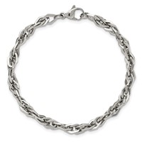 Chisel Stainless Steel Polished Bracelet, 9" view 4
