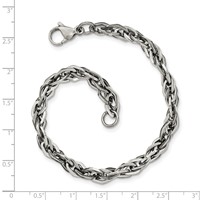 Chisel Stainless Steel Polished Bracelet, 9" view 5