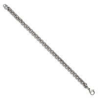 Chisel Stainless Steel Polished Bracelet, 9" view 2