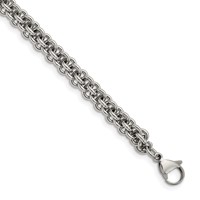 Chisel Stainless Steel Polished Bracelet, 9" view 1