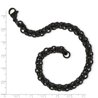 Chisel Stainless Steel Polished Black IP-plated Bracelet - 9in view 5