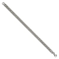 Chisel Stainless Steel Polished Double Curb Chain Bracelet - 9in view 3