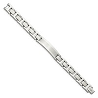 Chisel Stainless Steel Brushed and Polished ID Bracelet, 8.25" view 3