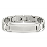 Chisel Stainless Steel Brushed and Polished ID Bracelet, 8.25" view 4