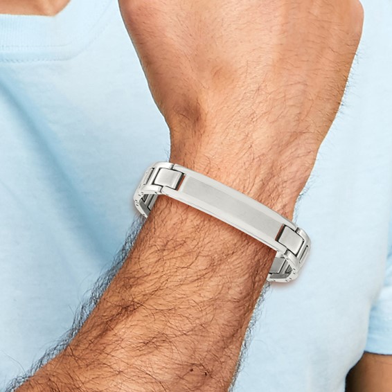 Chisel Stainless Steel Brushed and Polished 8.25 inch ID Bracelet