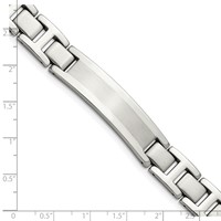 Chisel Stainless Steel Brushed and Polished ID Bracelet, 8.25" view 5