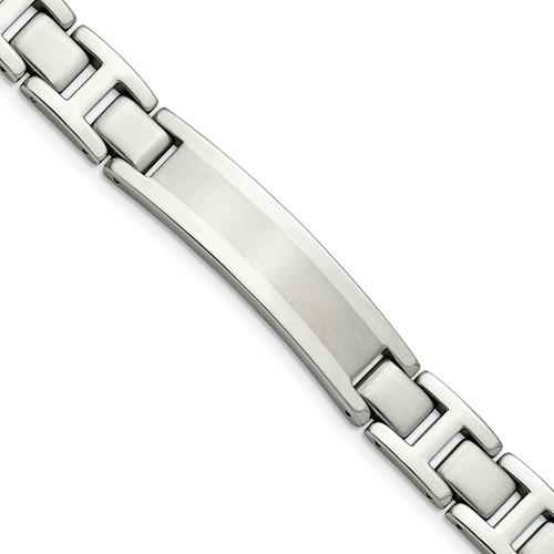 Chisel Stainless Steel Brushed and Polished 8.25 Inch ID Bracelet