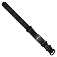 Stainless Steel Brushed Black IP-plated Black Leather Adj. ID Bracelet view 3