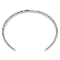 Chisel Stainless Steel Bangle with 18K Gold Accent Polished and Textured with 0.05 Carat Diamond Cuff view 3