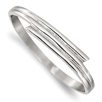 Stainless Steel Polished Hinged Bangle view 1