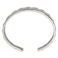 Chisel Stainless Steel Polished Weave Design Bangle view 3