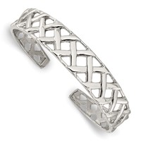 Chisel Stainless Steel Polished Weave Design Bangle view 1