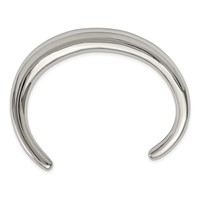 Stainless Steel Polished Curved Bangle view 3