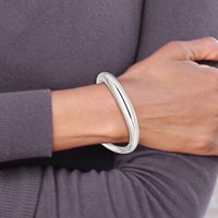 Stainless Steel Polished Curved Bangle view 5
