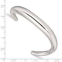 Stainless Steel Polished Curved Bangle view 4