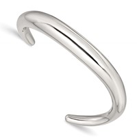 Stainless Steel Polished Curved Bangle view 1