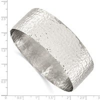 Stainless Steel Polished Hammered Bangle view 4