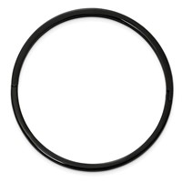 Chisel Stainless Steel Polished Black IP-plated with CZ Bangle view 3