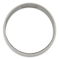 Stainless Steel Brushed and Polished Hammered Bangle view 3