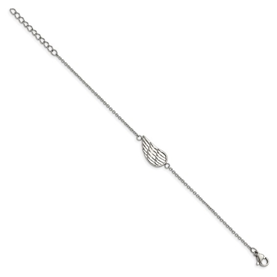 Stainless Steel Polished and Brushed Angel Wing