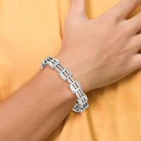 Chisel Stainless Steel Polished Link Bracelet - 7.75in view 5