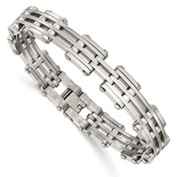 Chisel Stainless Steel Polished Link Bracelet - 7.75in view 1