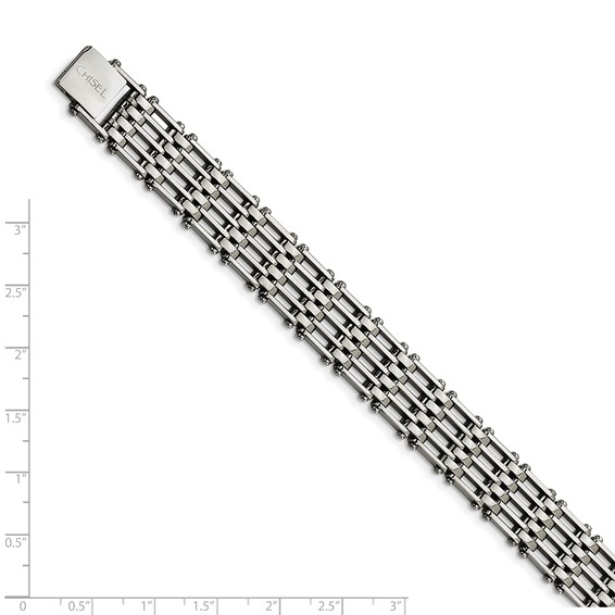 Chisel Stainless Steel Polished 8.5 inch Link Bracelet
