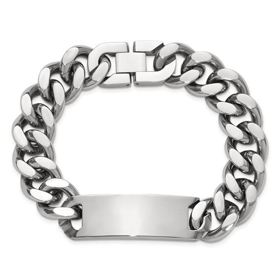 Chisel Stainless Steel Polished Curb Link 8.75 inch ID Bracelet